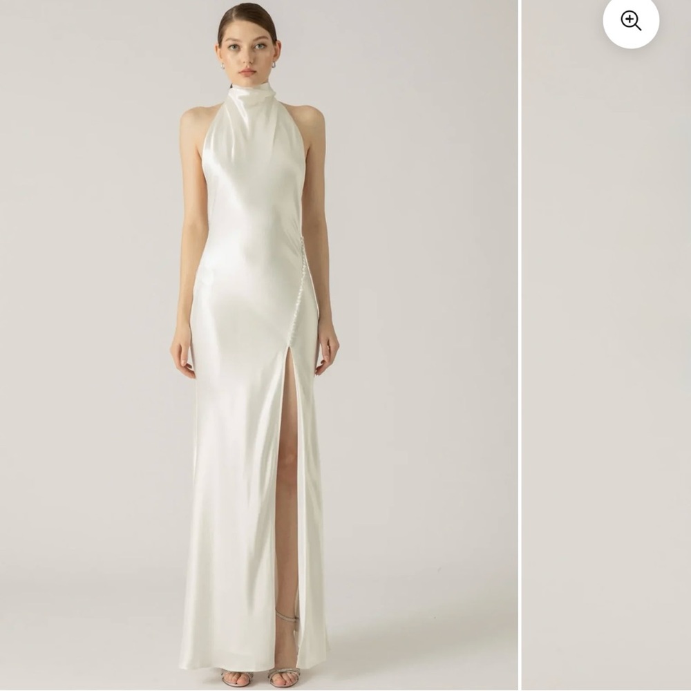 Sau Lee Penelope Backless Satin Gown - New With Tags
